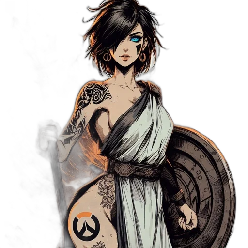 dress, fantasy art, concept art, comic book art transparent PNG cut-out