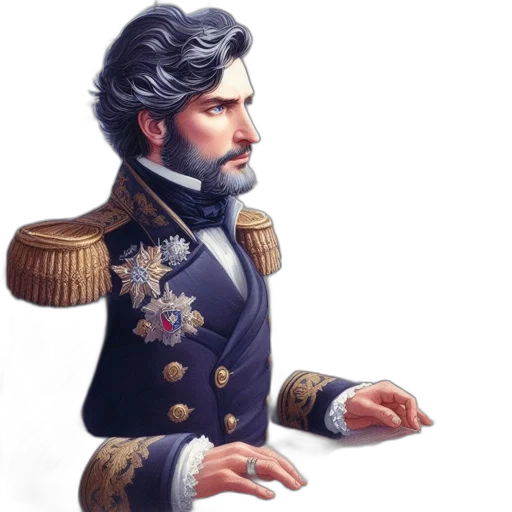 staff, crown, jacket, face transparent PNG cut-out