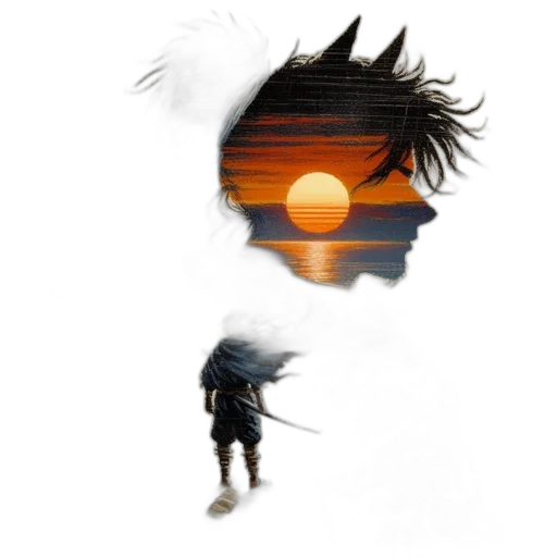 mask, hair, face, concept art transparent PNG cut-out