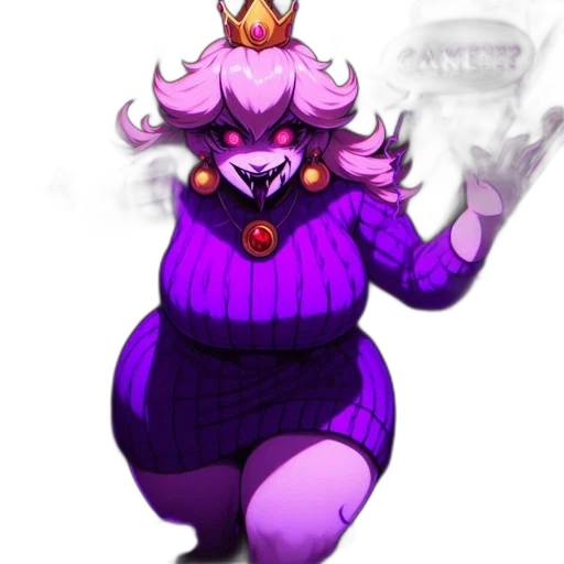 crown, dress, staff, creature transparent PNG cut-out
