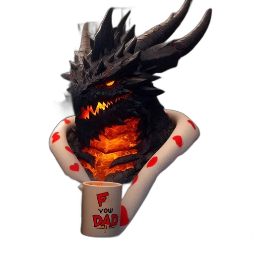 dragon, food, crown, creature transparent PNG cut-out