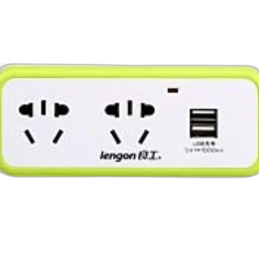 green, white, power, strip transparent PNG cut-out