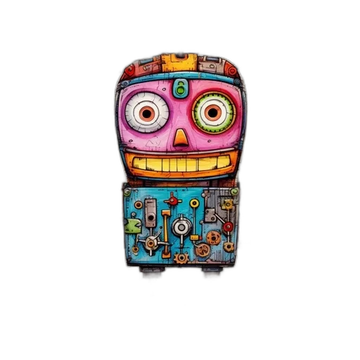 robot, mask, face, 3d render transparent PNG cut-out