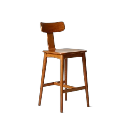 furniture, 3d render, wood, barstool transparent PNG cut-out