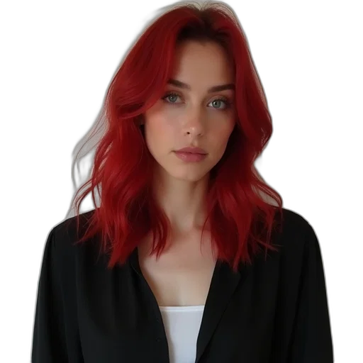 jacket, hair, dress, face transparent PNG cut-out