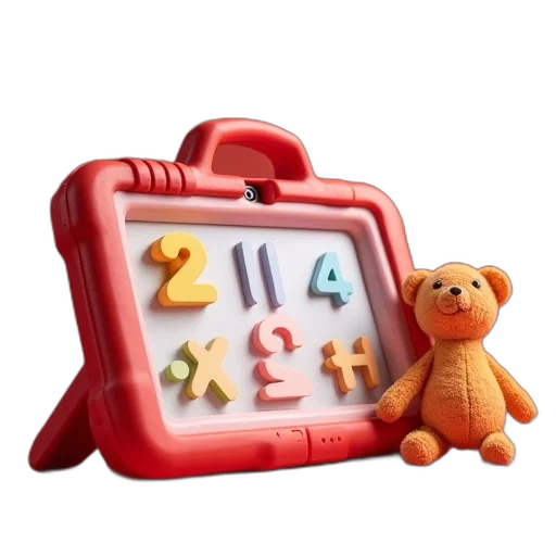 furniture, red, tablet, learning transparent PNG cut-out