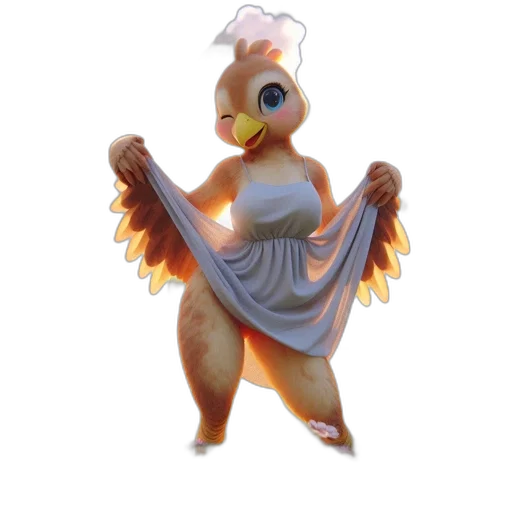 dress, creature, staff, concept art transparent PNG cut-out