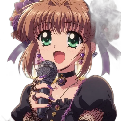 staff, flower, anime, cartoon transparent PNG cut-out