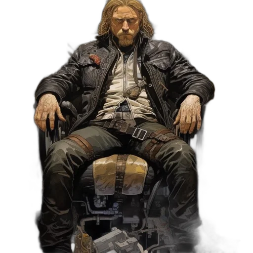 jacket, face, robot, concept art transparent PNG cut-out