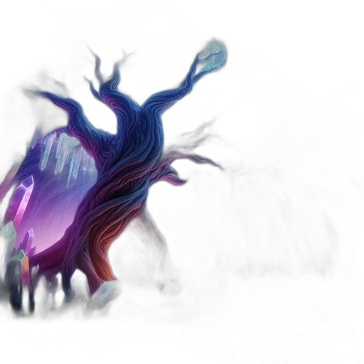 dragon, creature, tree, staff transparent PNG cut-out