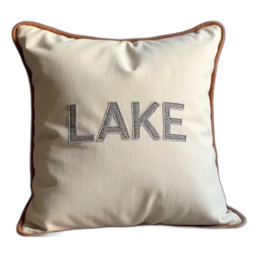 photorealistic, lake, pillow, features transparent PNG cut-out