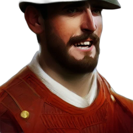 hat, staff, face, robot transparent PNG cut-out