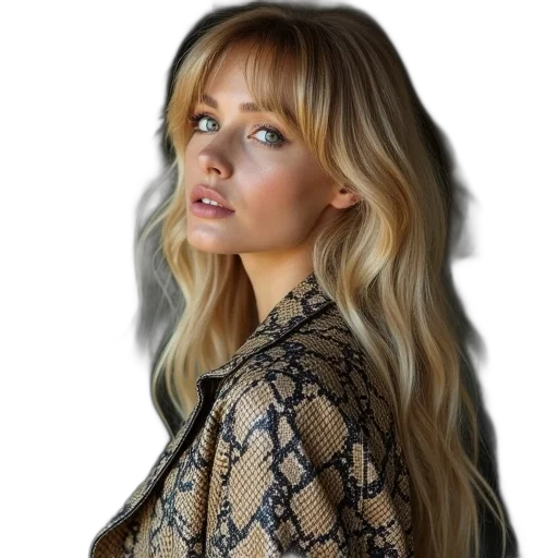 hair, jacket, face, dress transparent PNG cut-out