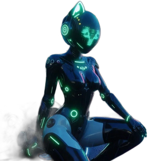 robot, mask, staff, creature transparent PNG cut-out