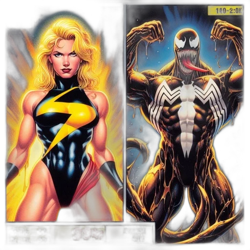 comic book art, concept art, marvel, trading transparent PNG cut-out