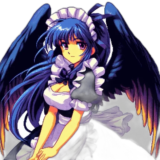 dragon, staff, pixel art, anime transparent PNG cut-out