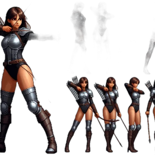 concept art, comic book art, fantasy art, cyberpunk transparent PNG cut-out