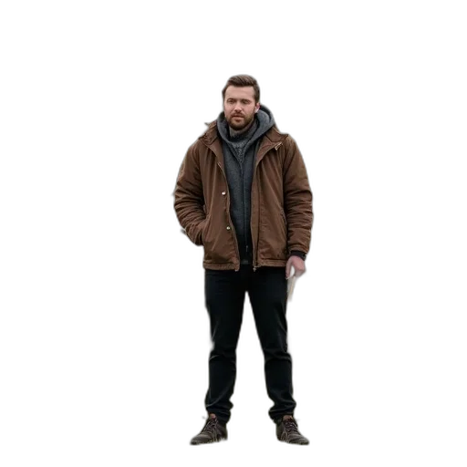 jacket, staff, animal, face transparent PNG cut-out