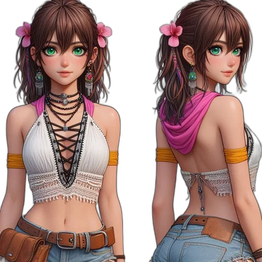 concept art, fantasy art, 3d render, anime transparent PNG cut-out
