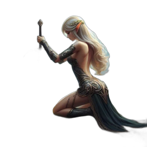 sword, staff, dragon, weapon transparent PNG cut-out