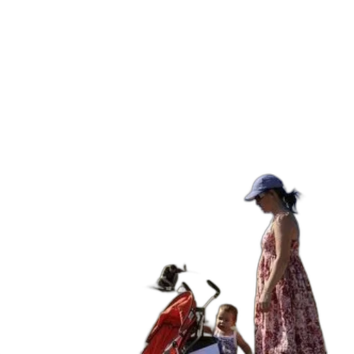 dress, umbrella, staff, hat transparent PNG cut-out