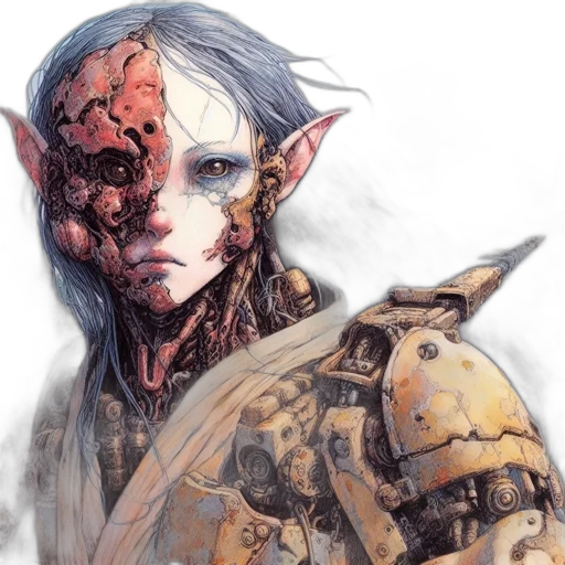 face, mask, concept art, fantasy art transparent PNG cut-out
