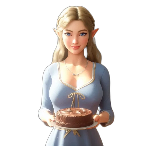 dress, crown, staff, face transparent PNG cut-out