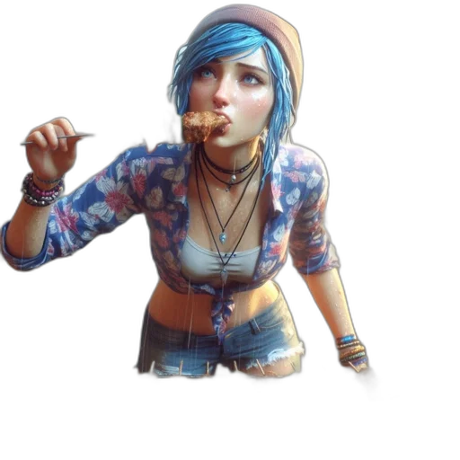 jacket, face, staff, weapon transparent PNG cut-out