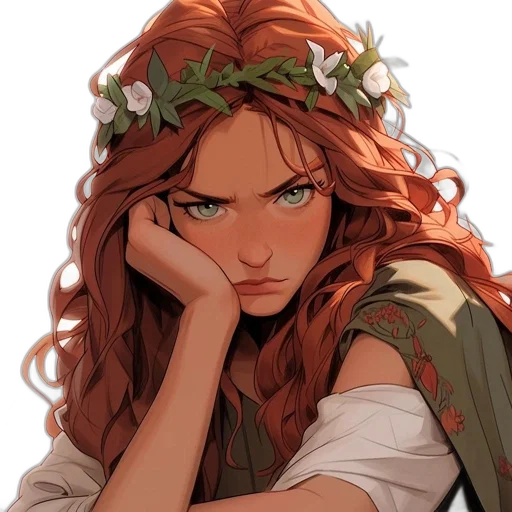 crown, face, fantasy art, comic book art transparent PNG cut-out