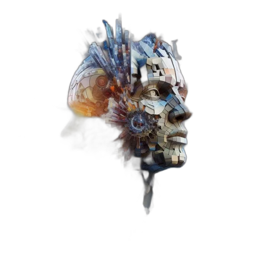 mask, face, robot, crown transparent PNG cut-out