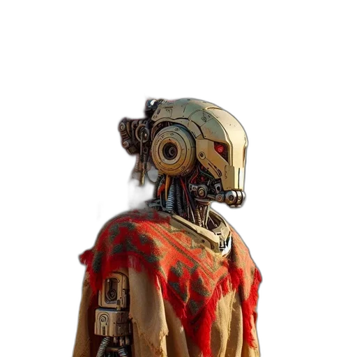robot, jacket, mask, hat transparent PNG cut-out