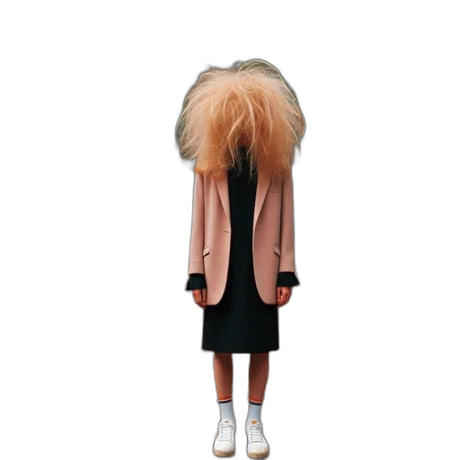 jacket, hair, hat, dress transparent PNG cut-out