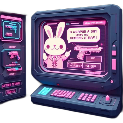 robot, cyberpunk, vaporwave, concept art transparent PNG cut-out