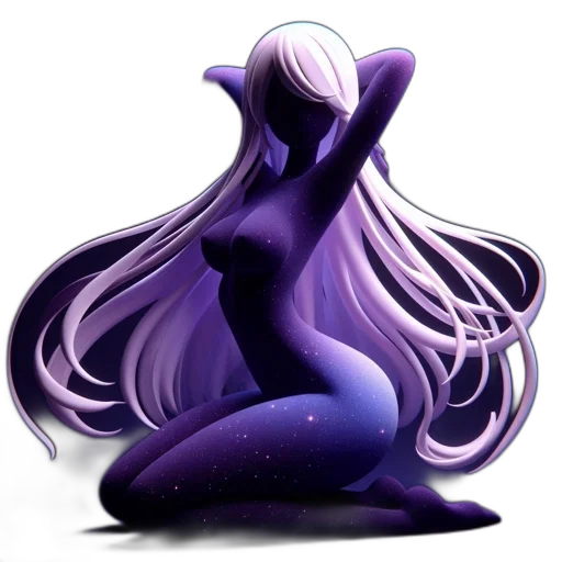 hair, dress, creature, mask transparent PNG cut-out