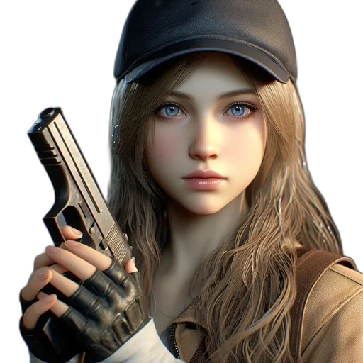 weapon, hat, face, staff transparent PNG cut-out