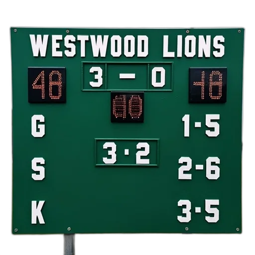 digital, scoreboard, displaying, score transparent PNG cut-out