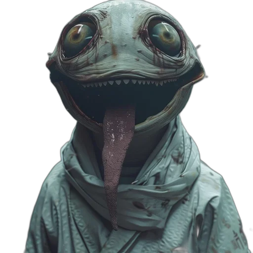 creature, staff, mask, face transparent PNG cut-out