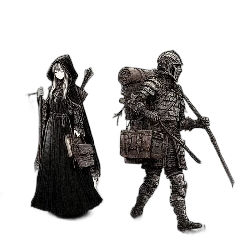 concept art, fantasy art, comic book art, pixel art transparent PNG cut-out