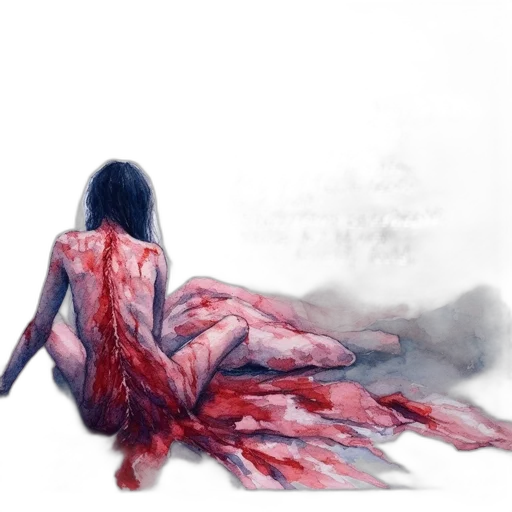 dress, creature, hair, concept art transparent PNG cut-out