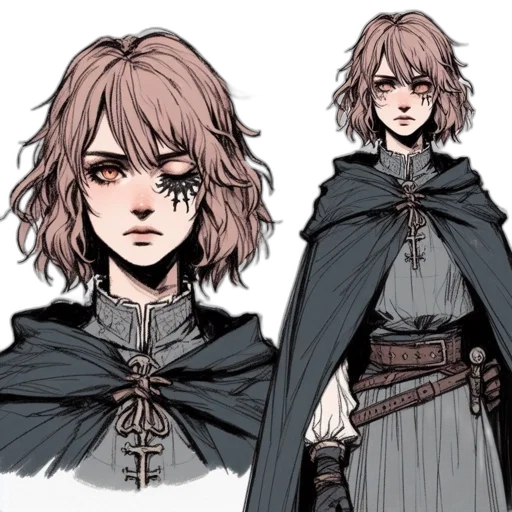 concept art, fantasy art, comic book art, anime transparent PNG cut-out