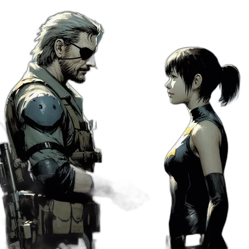 comic book art, concept art, cyberpunk, man transparent PNG cut-out