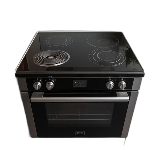 3d render, three, burner, electric transparent PNG cut-out