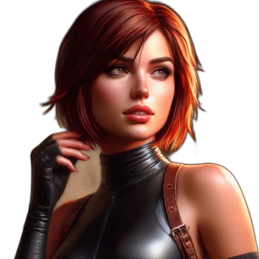 jacket, face, comic book art, concept art transparent PNG cut-out
