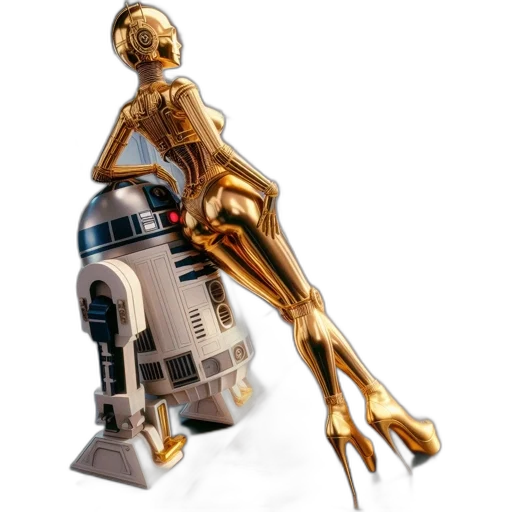 robot, staff, dress, weapon transparent PNG cut-out