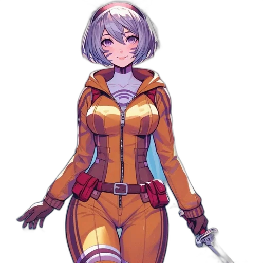 robot, staff, weapon, jacket transparent PNG cut-out