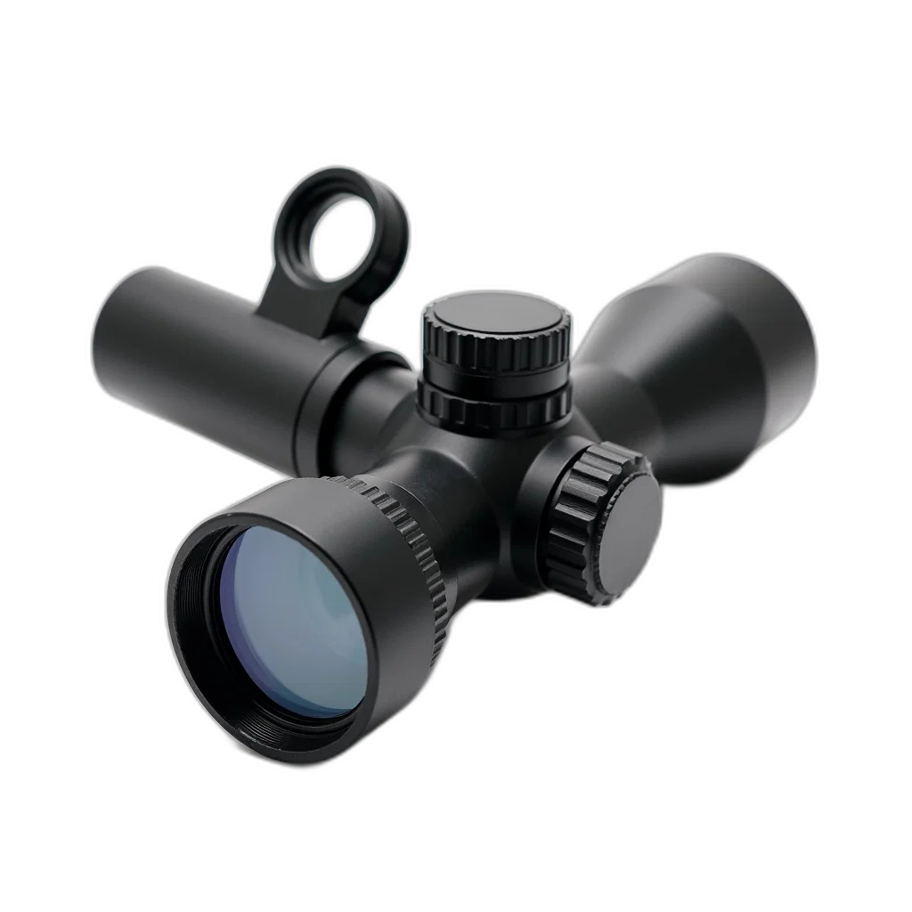 weapon, 3d render, black, telescopic transparent PNG cut-out
