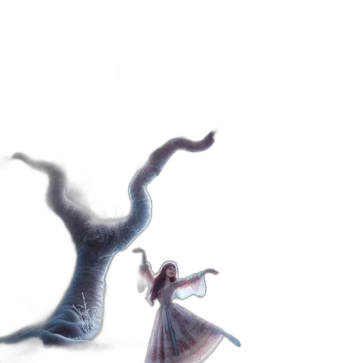 dragon, dress, creature, hair transparent PNG cut-out