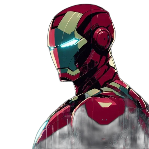 robot, comic book art, concept art, anime transparent PNG cut-out