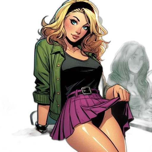jacket, comic book art, concept art, cartoon transparent PNG cut-out