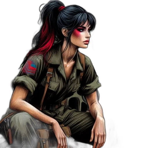 concept art, comic book art, fantasy art, photorealistic transparent PNG cut-out